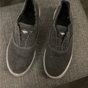 Black Low-Top Suede Sneakers